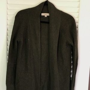 loft green cardigan